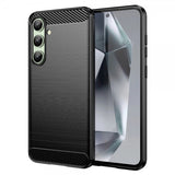 Samsung Galaxy S24 FE Cover Børstet Kulfibertekstur Sort