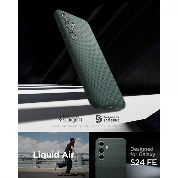 Spigen Samsung Galaxy S24 FE Cover Liquid Air Abyss Green