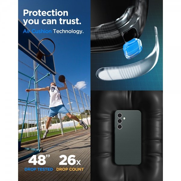 Spigen Samsung Galaxy S24 FE Cover Liquid Air Abyss Green