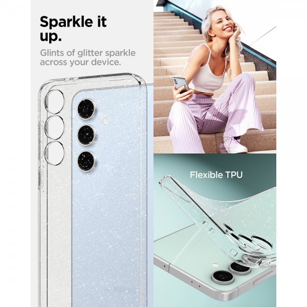 Spigen Samsung Galaxy S24 FE Cover Liquid Crystal Glitter Crystal Quartz
