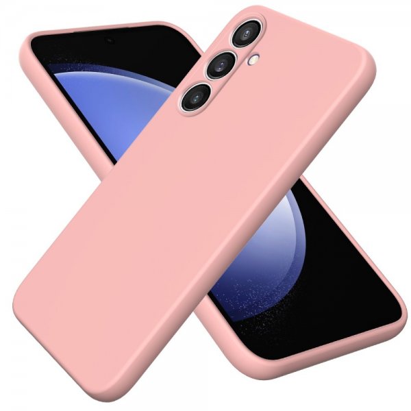 Samsung Galaxy S24 FE Cover med rem silikone lyserød
