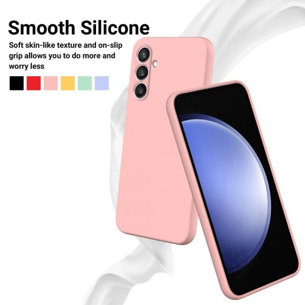 Samsung Galaxy S24 FE Cover med rem silikone lyserød