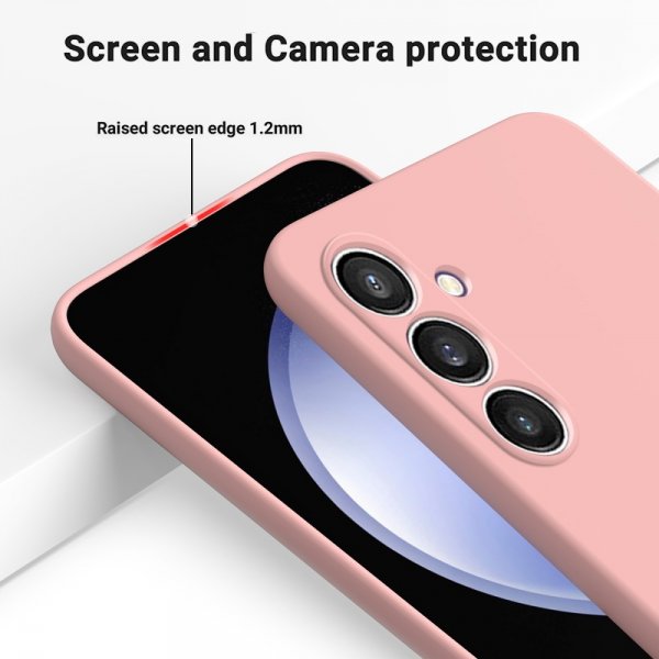 Samsung Galaxy S24 FE Cover med rem silikone lyserød