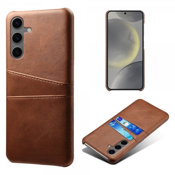 Samsung Galaxy S24 FE Etui med to Kortrum Brun