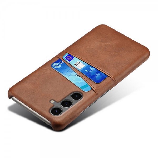 Samsung Galaxy S24 FE Etui med to Kortrum Brun