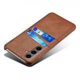 Samsung Galaxy S24 FE Etui med to Kortrum Brun