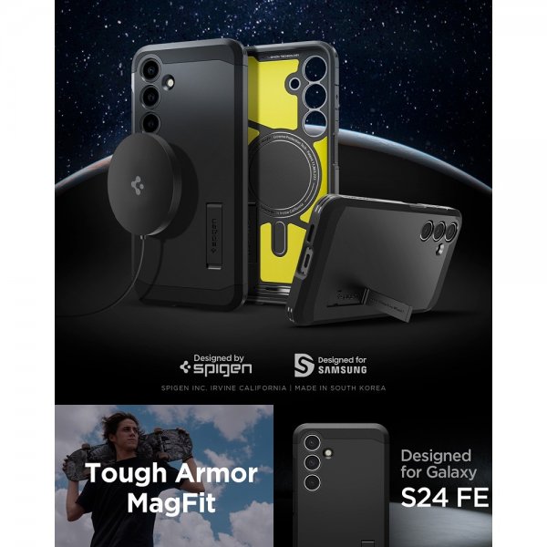 Spigen Samsung Galaxy S24 FE Cover Tough Armor MagFit Sort