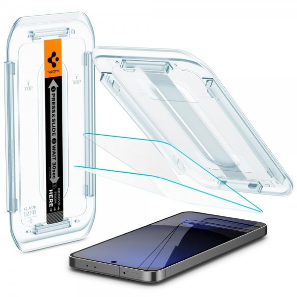 Spigen Samsung Galaxy S24 FE Skærmbeskyttelse GLAS.tR EZ Fit 2-pak
