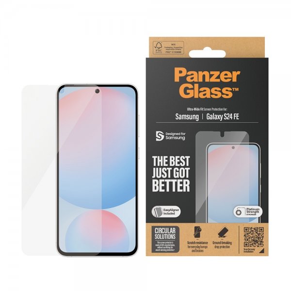 PanzerGlass Samsung Galaxy S24 FE Skærmbeskyttelse Ultra-Wide Fit EasyAligner