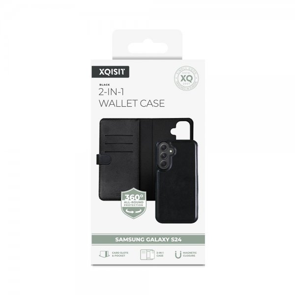 Xqisit Samsung Galaxy S24 Cover 2-i-1 Wallet Case Sort