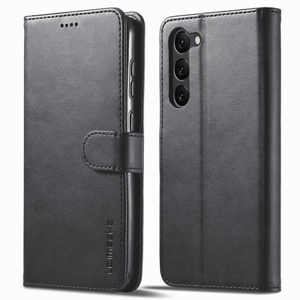 Lc.Imeeke Samsung Galaxy S24 Etui med Kortrum Stativfunktion Sort