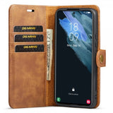 Dg.Ming Samsung Galaxy S24 Etui med Aftageligt Cover Brun