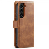 Dg.Ming Samsung Galaxy S24 Etui med Aftageligt Cover Brun