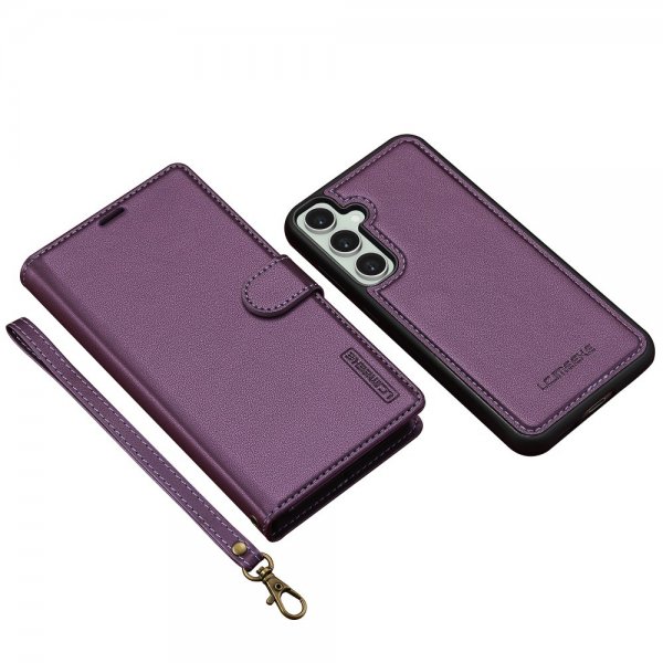 Lc.Imeeke Samsung Galaxy S24 Cover med Aftageligt Cover L2 Series MagSafe Lilla