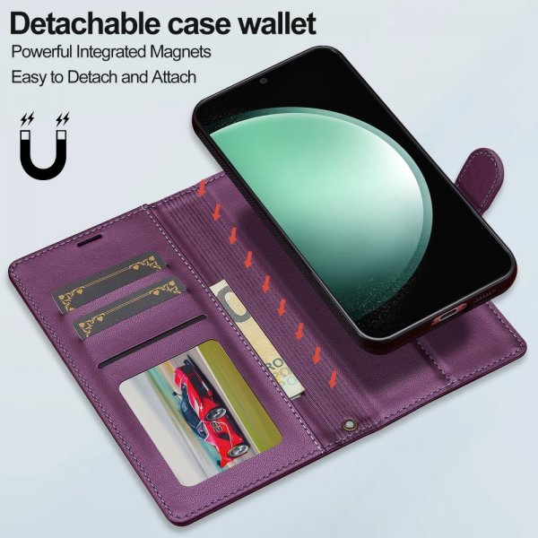 Lc.Imeeke Samsung Galaxy S24 Cover med Aftageligt Cover L2 Series MagSafe Lilla