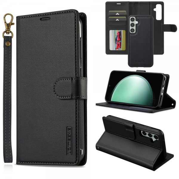 Lc.Imeeke Samsung Galaxy S24 Etui med Aftageligt Cover L2 Series MagSafe Sort