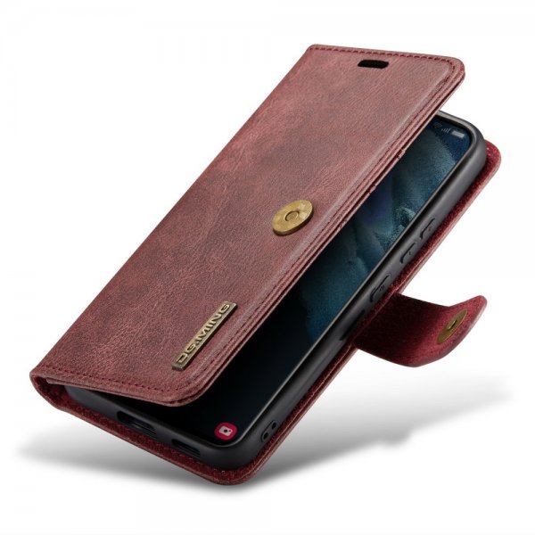 Dg.Ming Samsung Galaxy S24 Etui med Aftageligt Cover Rød