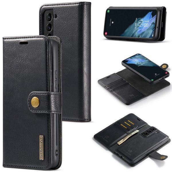 Dg.Ming Samsung Galaxy S24 Etui med Aftageligt Cover Sort