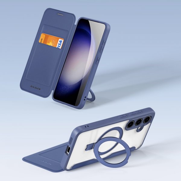 Dux Ducis Samsung Galaxy S24 Cover Skin X Pro Series Kickstand MagSafe Blå