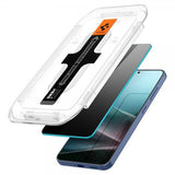Spigen Samsung Galaxy S24/Galaxy S25 Skærmbeskyttelse GLAS.tR EZ Fit Privacy 2-pak