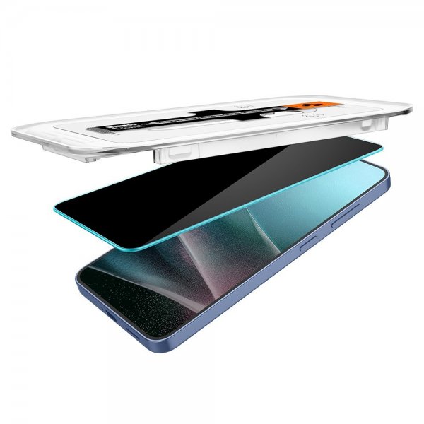 Spigen Samsung Galaxy S24/Galaxy S25 Skærmbeskyttelse GLAS.tR EZ Fit Privacy 2-pak