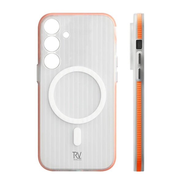 Rvelon Samsung Galaxy S24 Cover Riflet MagSafe Orange