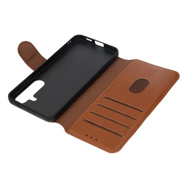 Rvelon Samsung Galaxy S24 Etui 4 Kortlommer Brun