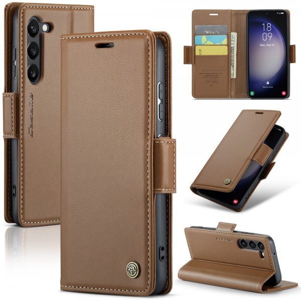 CaseMe Samsung Galaxy S24 Plus Etui 023-serien Brun