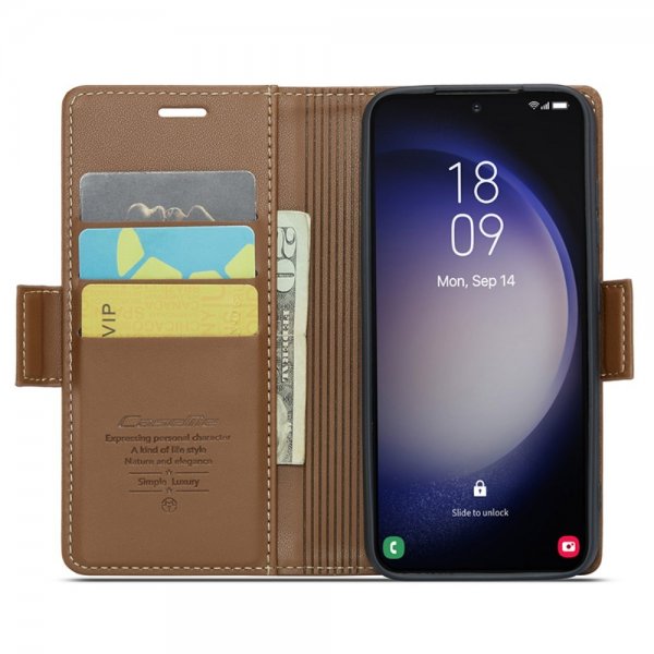 CaseMe Samsung Galaxy S24 Plus Etui 023-serien Brun