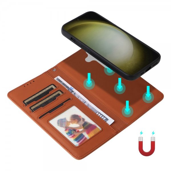 Betopnice Samsung Galaxy S24 Plus Cover med Aftageligt Cover 005 Brun