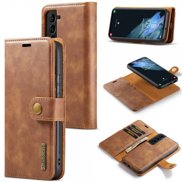 Dg.Ming Samsung Galaxy S24 Plus Cover med Aftageligt Cover Brun