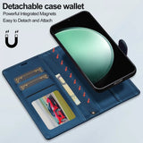 Lc.Imeeke Samsung Galaxy S24 Plus Cover med Aftageligt Cover L2 Series MagSafe Blå