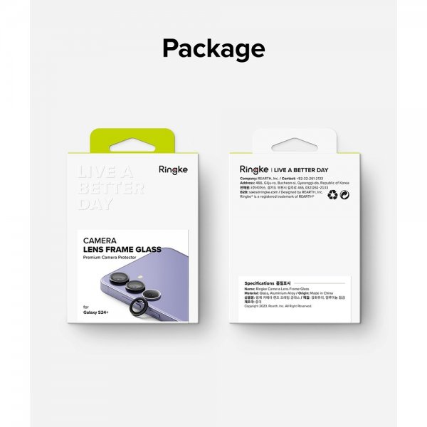 Ringke Samsung Galaxy S24 Plus Kamerabeskyttelse Kamera Linse Ramme Sort