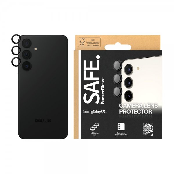 SAFE by PanzerGlass Samsung Galaxy S24 Plus Kamera Beskyttelsesglas Sort