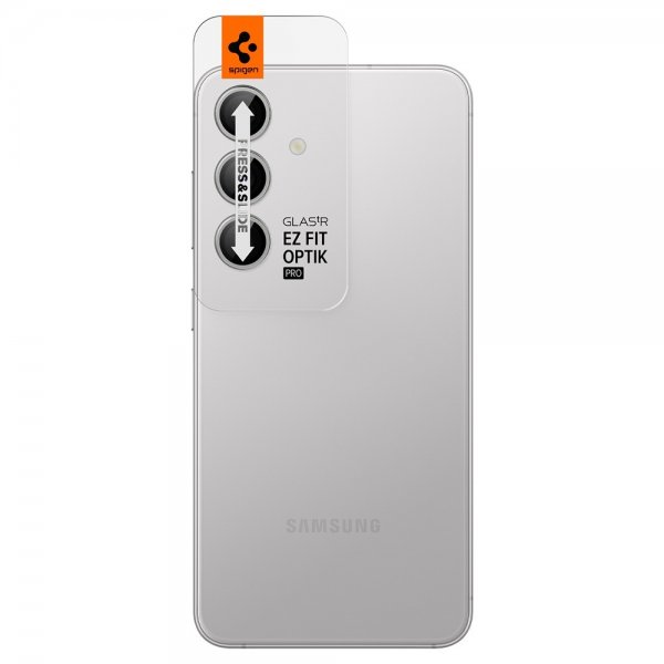 Spigen Samsung Galaxy S24 Plus Kamerabeskyttelse GLAS.tR EZ Fit Optik Pro 2-pak Grå