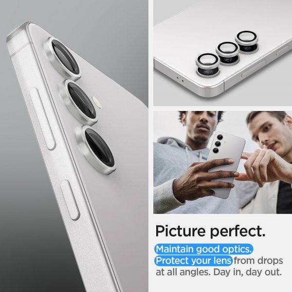 Spigen Samsung Galaxy S24 Plus Kamerabeskyttelse GLAS.tR EZ Fit Optik Pro 2-pak Grå