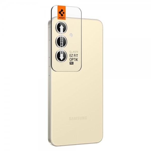 Spigen Samsung Galaxy S24 Plus Kamerabeskyttelse GLAS.tR EZ Fit Optik Pro 2-pak Gul