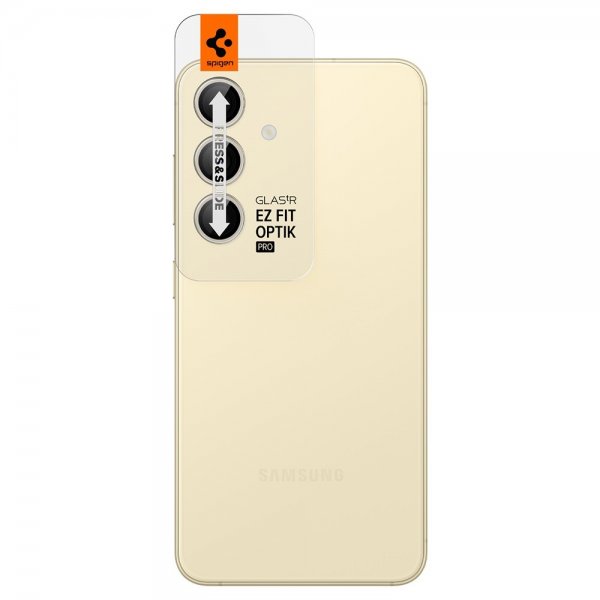 Spigen Samsung Galaxy S24 Plus Kamerabeskyttelse GLAS.tR EZ Fit Optik Pro 2-pak Gul