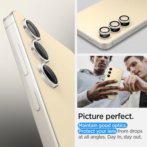 Spigen Samsung Galaxy S24 Plus Kamerabeskyttelse GLAS.tR EZ Fit Optik Pro 2-pak Gul
