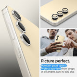 Spigen Samsung Galaxy S24 Plus Kamerabeskyttelse GLAS.tR EZ Fit Optik Pro 2-pak Gul