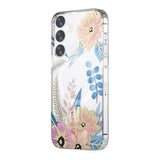 Samsung Galaxy S24 Plus Cover Blomstermønster MagSafe Rosa Blå