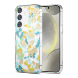 Samsung Galaxy S24 Plus Cover Blomstermønster MagSafe Turkis
