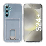 Rvelon Samsung Galaxy S24 Plus Cover med Stativ Kreditkortholder Transparent