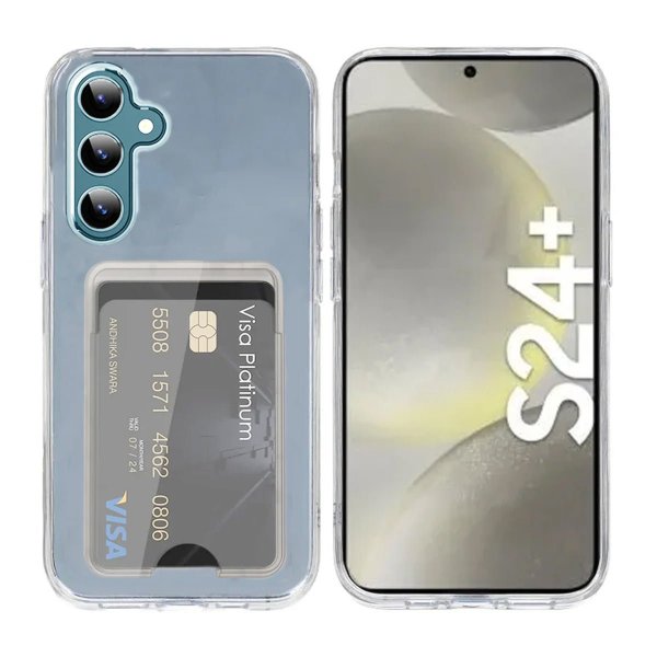 Rvelon Samsung Galaxy S24 Plus Cover Kortholder Gennemsigtig
