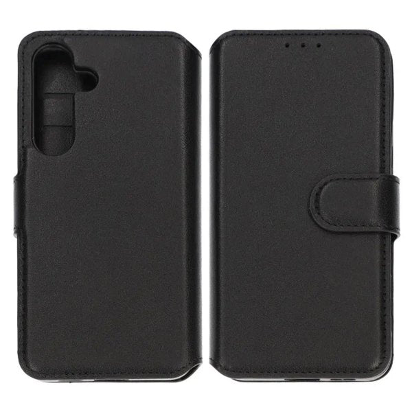 Rvelon Samsung Galaxy S24 Plus Cover Ægte Læder Kortlomme Sort