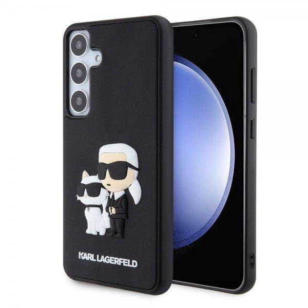 Karl Lagerfeld Samsung Galaxy S24 Plus Cover 3D Rubber Karl & Choupette Sort