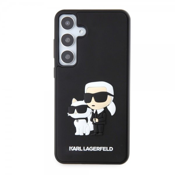 Karl Lagerfeld Samsung Galaxy S24 Plus Cover 3D Rubber Karl & Choupette Sort