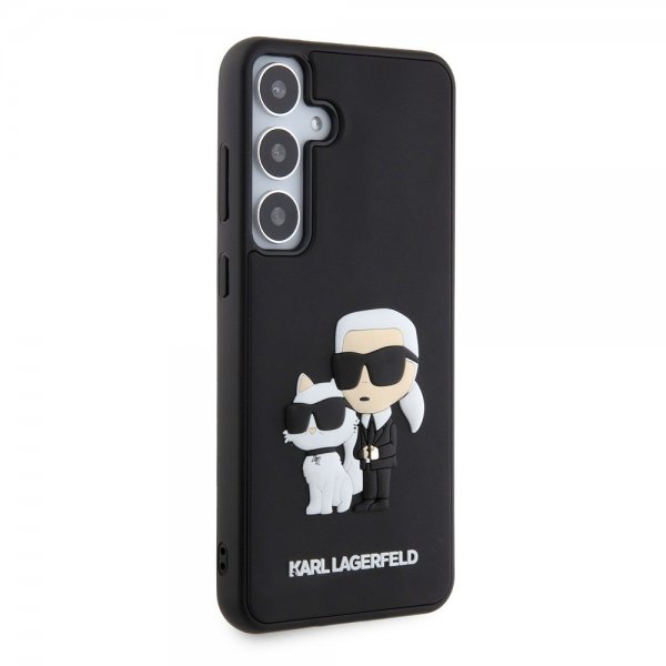 Karl Lagerfeld Samsung Galaxy S24 Plus Cover 3D Rubber Karl & Choupette Sort