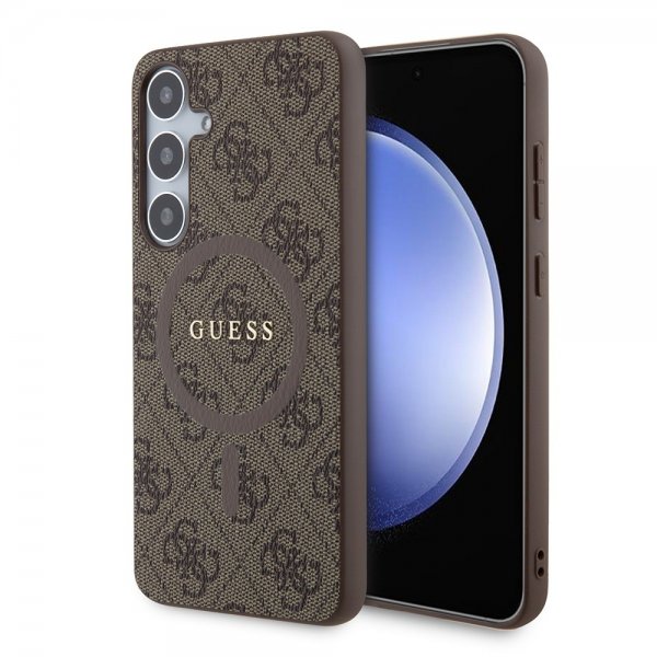 Guess Samsung Galaxy S24 Plus Cover 4G Pattern MagSafe Brun