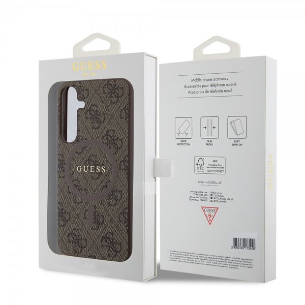Guess Samsung Galaxy S24 Plus Cover 4G Pattern MagSafe Brun
